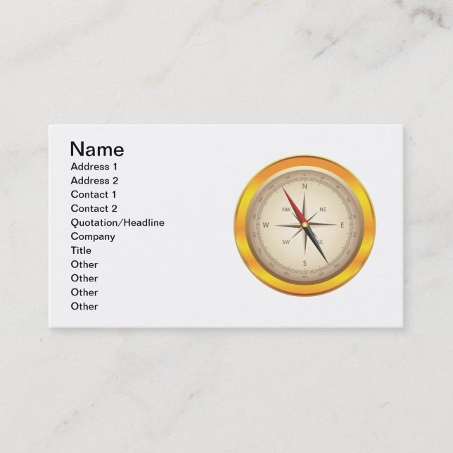 Antique compass business card (Front)