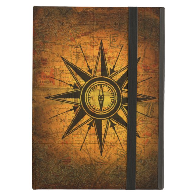 Antique Compass Rose iPad Air Case (Front Closed)