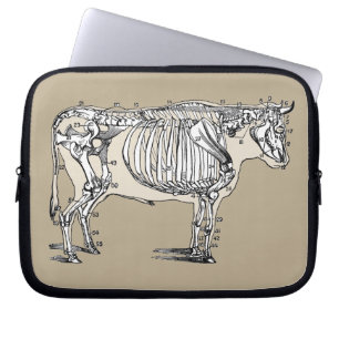 Antique Cow Skeleton Bones Fun Laptop Sleeve