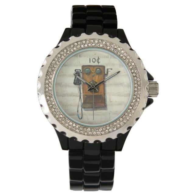 antique crank phone watch (Front)