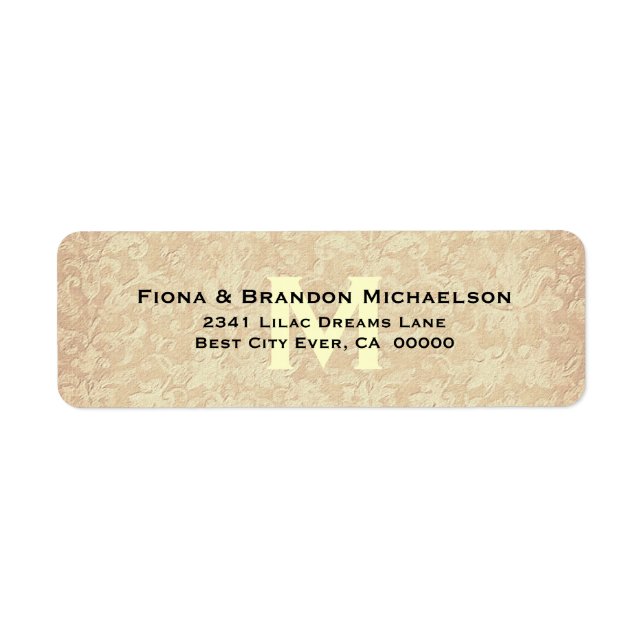 Antique Cream Monogram Personalized (Front)