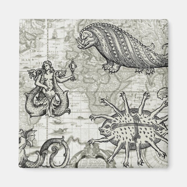 Antique Cryptozoology Magnet (Front)