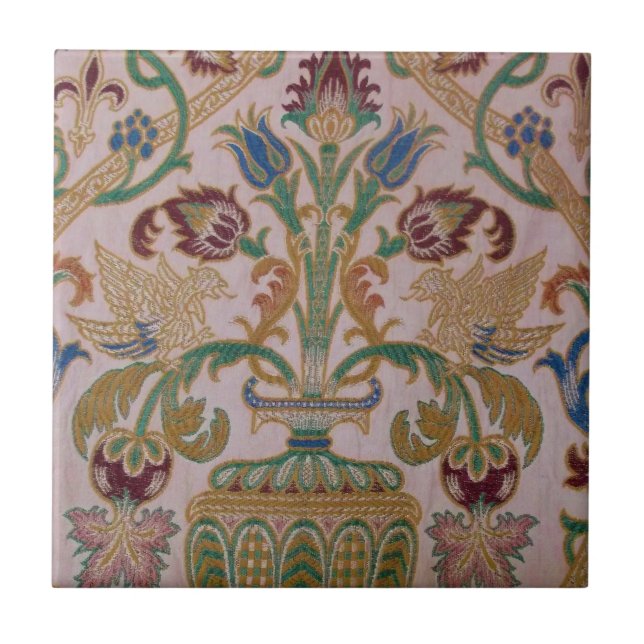 Antique Damask Fabric Tile (Front)