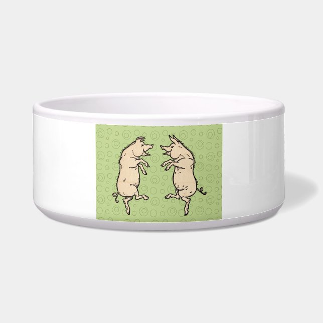 Antique Dancing Pigs: Whimsical Vintage Piggy Jig  (Front)