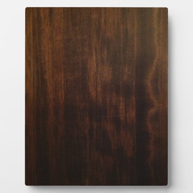 Antique Dark Wood Design Plaque (Front)