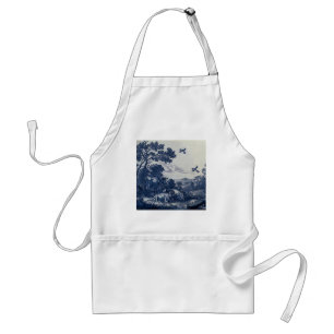 Antique Delft Blue Tile - Cattle and Birds Standard Apron