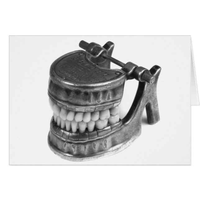 Antique Dental Model Oddity Horror Note Card (Front Horizontal)