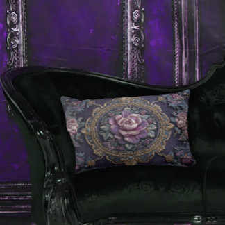 Antique Design Dark Academia Lumbar Pillow