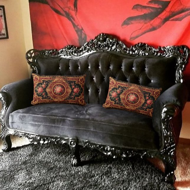 Antique Design Dark Academia Lumbar Pillow (Creator Uploaded)