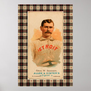 Antique Detroit Baseball Poster
