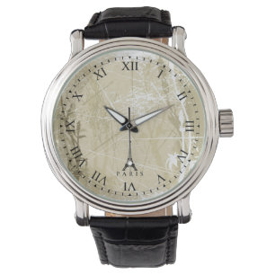 Antique Distressed Roman Face Paris Wrist Watch