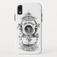 Antique diving helmet nautical black white