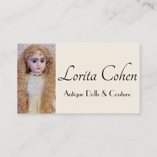 Antique Dolls Business Cards (Front)