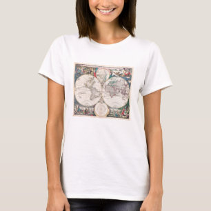 Antique Double-Hemisphere World Map T-Shirt