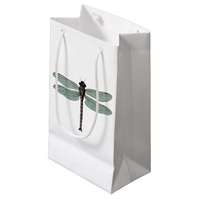 Antique Dragonfly Illustration Gift Bag (Front Angled)