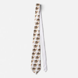 Antique Dromedary Camel Illustration Tie