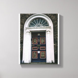 Antique Dublin door, Merrion Square Canvas Print