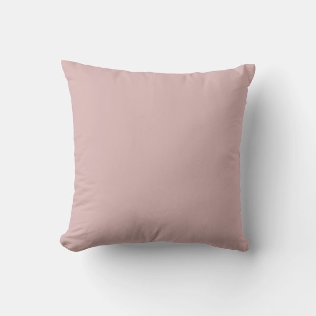 Antique Dusky Rose Pastel Throw Pillow (Front)