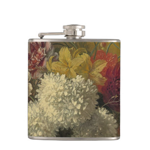 Antique Dutch Master Floral Georgius van Os 1820 Hip Flask