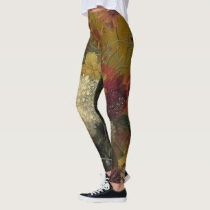 Antique Dutch Master Floral Georgius van Os 1820  Leggings