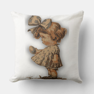 antique easter egg throw pillow