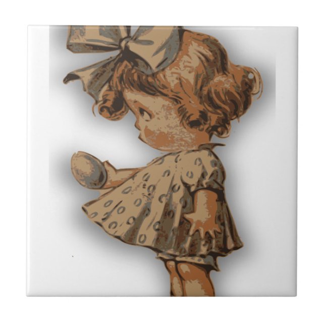 antique easter egg tile (Front)