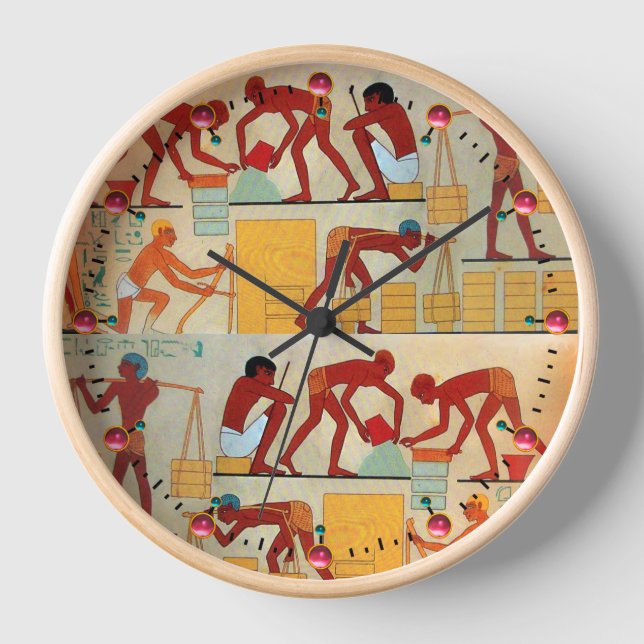 ANTIQUE EGYPT ARCHITECTURAL CONSTRUCTION CLOCK (Front)