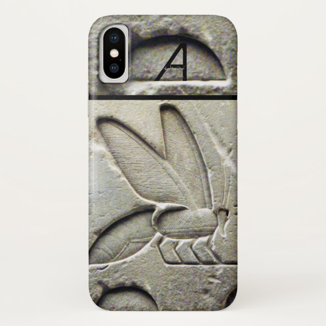 ANTIQUE EGYPTIAN HONEY BEE BEEKEEPER MONOGRAM Case-Mate iPhone CASE (Back)