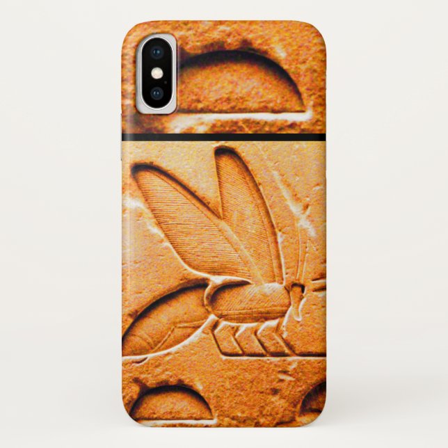 ANTIQUE EGYPTIAN HONEY BEE BEEKEEPER Orange Yellow Case-Mate iPhone Case (Back)