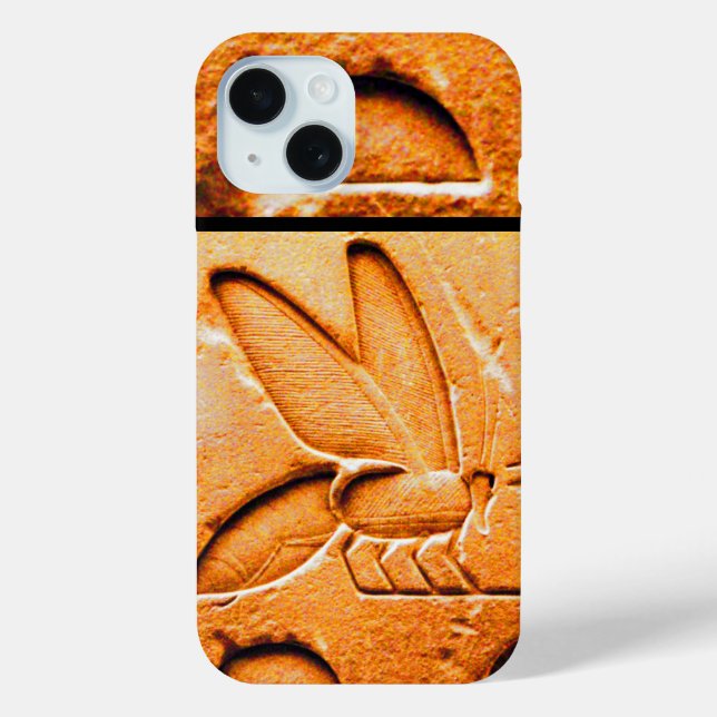 ANTIQUE EGYPTIAN HONEY BEE BEEKEEPER Orange Yellow Case-Mate iPhone Case (Back)