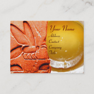 ANTIQUE EGYPTIAN HONEY BEE BEEKEEPER WAX SEAL BUSINESS CARD