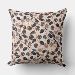 ANTIQUE EGYPTIAN VINEYARD GRAPES AND GRAPE VINES THROW PILLOW