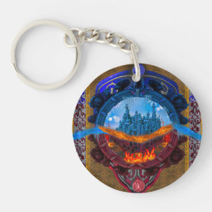 Antique Enchanted Fantasy Fairytale Book I Keychain