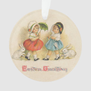 Antique Enfants Rabat Art de Pâques
