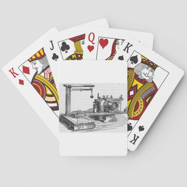 Antique Engineering Tool Vintage Ephemera Playing Cards (Back)