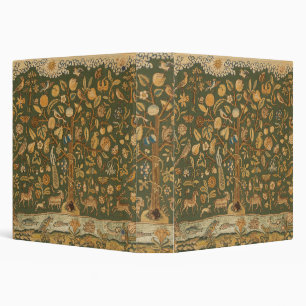 Antique English Needlepoint Tree of Life & Unicorn Binder