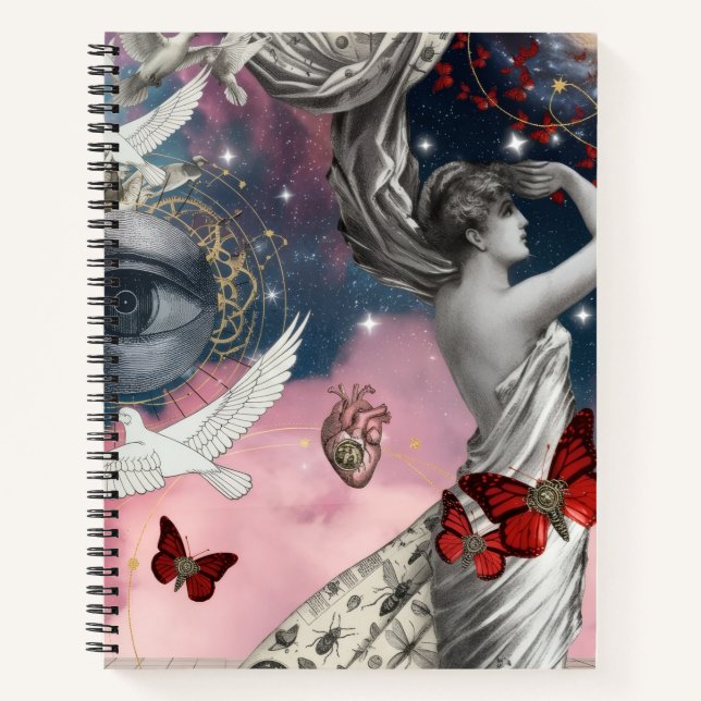 Antique Engraving Surreal Dadaism Collage Art Notebook (Front)
