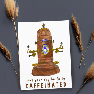 Antique Espresso Machine Coffee CUSTOMIZE IT Funny Postcard