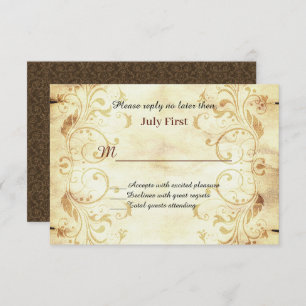 Antique Fairy tale Wedding Response Card