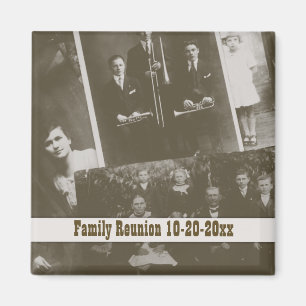 Antique Famille Réunion Générique Photos Magnet