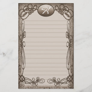 antique fancy lined stationery