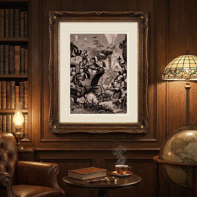 Antique Fantasy Print Vintage Satire and Steampunk (Creator Uploaded)