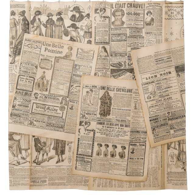 Antique Fashion: Newspaper Advertising Pages (Front)