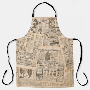Antique Fashion: Newspaper Advertising Pages Apron
