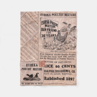 Antique Feed Canister Fleece Blanket