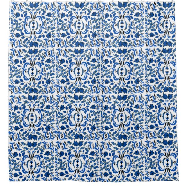 Antique feeling beautiful pattern blue and white   (Front)