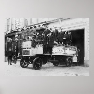 Antique Fire Truck, 1910s Poster