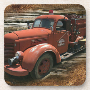 Antique Fire Truck Vintage Fire Truck Coaster