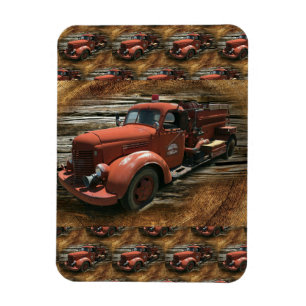 Antique Fire Truck Vintage Fire Truck Magnet