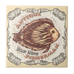 Antique Fisherman  Tile